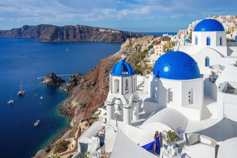Cúpulas azules de Oia, Santorini