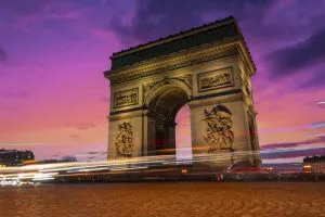 Arc de Triomphe at Dusk, Paris