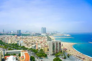 Barcelona Beach from Above