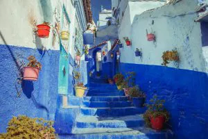 Blue Stairway in Chefchaouen