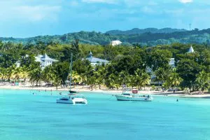 Boats off Negril, Jamaica