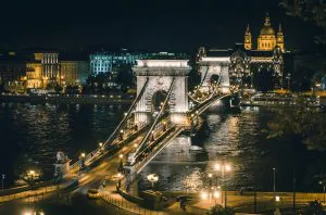 Chain Bridge at Night, Budapest