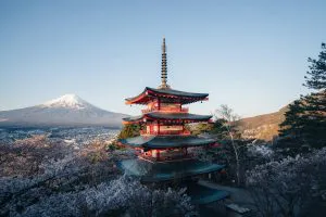 Chureito Pagoda and Mount Fuji