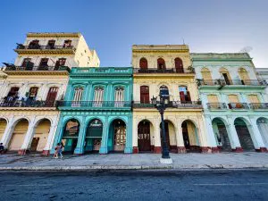 Fachadas de colores de La Habana