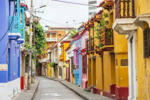Colourful Street in Cartagena