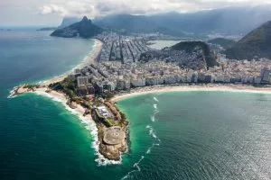 Copacabana Fort and Beaches from Above