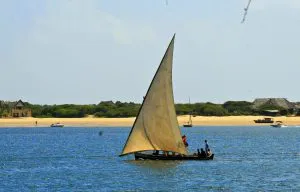 Dhow off Lamu, Kenya