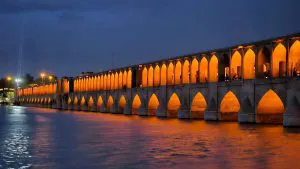 Historic Bridge at Night, Isfahan