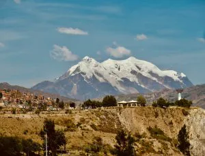 Illimani above La Paz