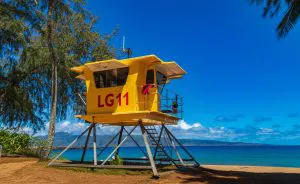 Lifeguard Tower at Kapalua Beach, Maui