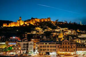 Narikala Fortress at Night, Tbilisi