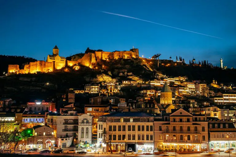 Narikala Fortress at Night, Tbilisi