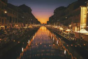 Naviglio Grande at Sunset, Milan