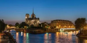 Notre-Dame and Île de la Cité at Dusk, Paris
