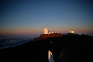 Observatory on Mauna Kea at Sunset