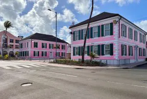 Pink Colonial Buildings, Nassau