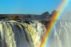 Rainbow over Victoria Falls