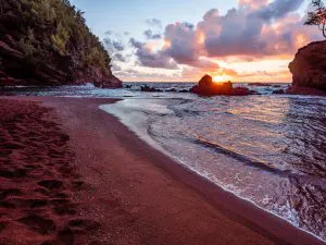 Red Sand Beach at Sunrise, Hāna, Maui