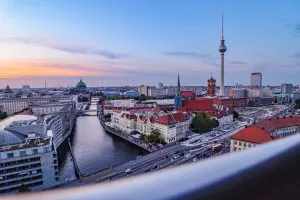 River Spree and the TV Tower, Berlin