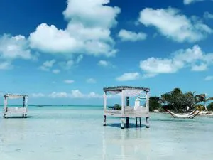Cenador junto al mar en Belice