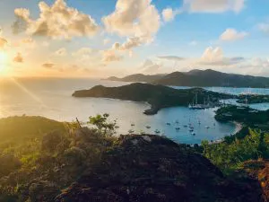 Sunset over a Bay in Antigua