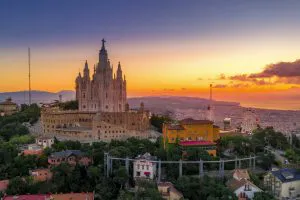 Tibidabo at Sunset, Barcelona