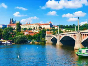 Vltava River and Prague Castle