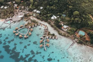 A Lagoon Resort from Above, French Polynesia