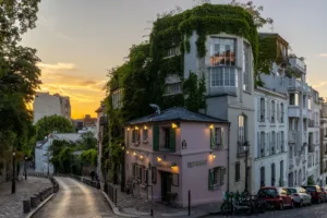 A Montmartre Street at Sunset, Paris