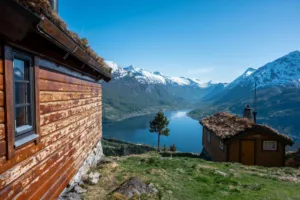 A Turf-Roofed Cabin in Loen