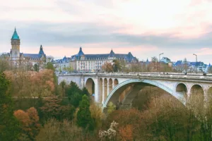 Puente Adolphe en otoño, Ciudad de Luxemburgo