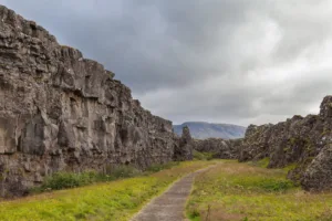 Almannagjá Gorge below the Law Rock, Þingvellir