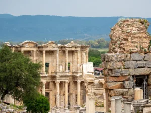 Ancient Walls and the Library of Celsus, Ephesus