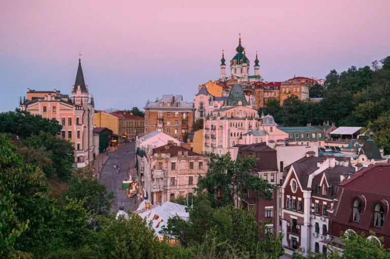 Andriivskyi Descent at Sunset, Kyiv