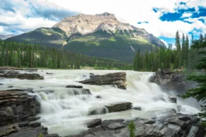 Athabasca Falls and Mount Kerkeslin