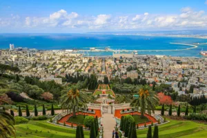 Bahá’í Gardens and the Bay of Haifa