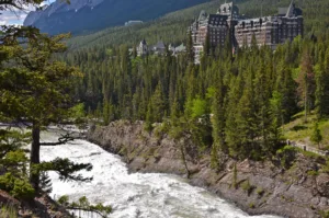 Banff Springs Hotel above the Bow River