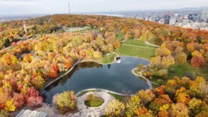 Beaver Lake on Mount Royal in Autumn, Montreal