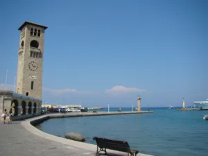 Bell Tower on Mandraki Harbour, Rhodes