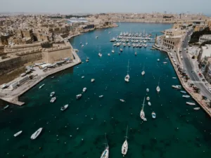 Birgu and Its Marina from Above