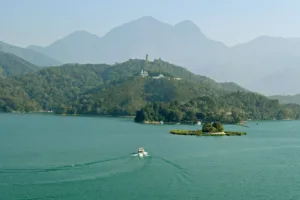 Boat on Sun Moon Lake