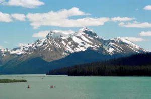 Canoes on Maligne Lake, Jasper