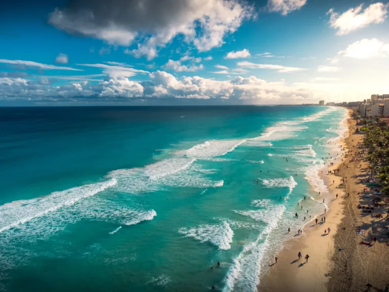 Caribbean Coast from Above, Cancún