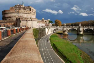 Castel Sant'Angelo beside the Tiber, Rome