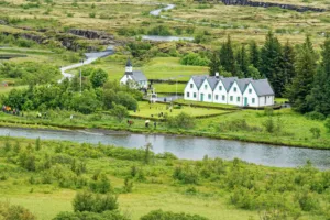 Church and Farmhouses at Þingvellir