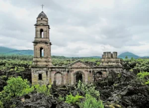 Church of San Juan Parangaricutiro in the Lava