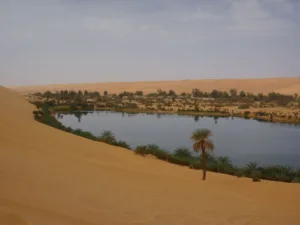 Gaberoun Lake in the Ubari Sand Sea