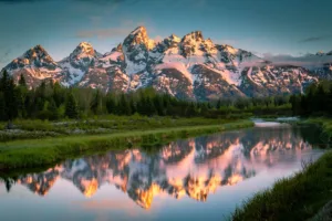 Grand Teton Reflected at Sunset