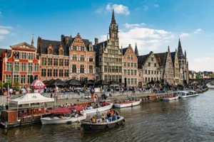 Graslei Quay on the Leie, Ghent