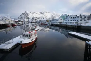 Henningsvær Harbour in Winter, Lofoten